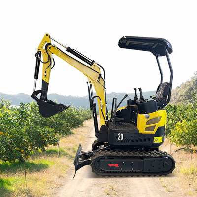 kualitas Changchai 390 Tailless Mini Excavator Machine 2 Ton 20KW Dengan Boom Swing pabrik